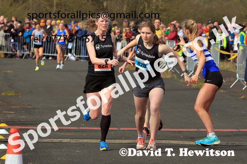 Senior womens 2023 Elswick Harriers Road Relays, Albamarle Barrack Airfield, Ouston, Northumberland. Photo: David T. Hewitson/Sports for All Pics